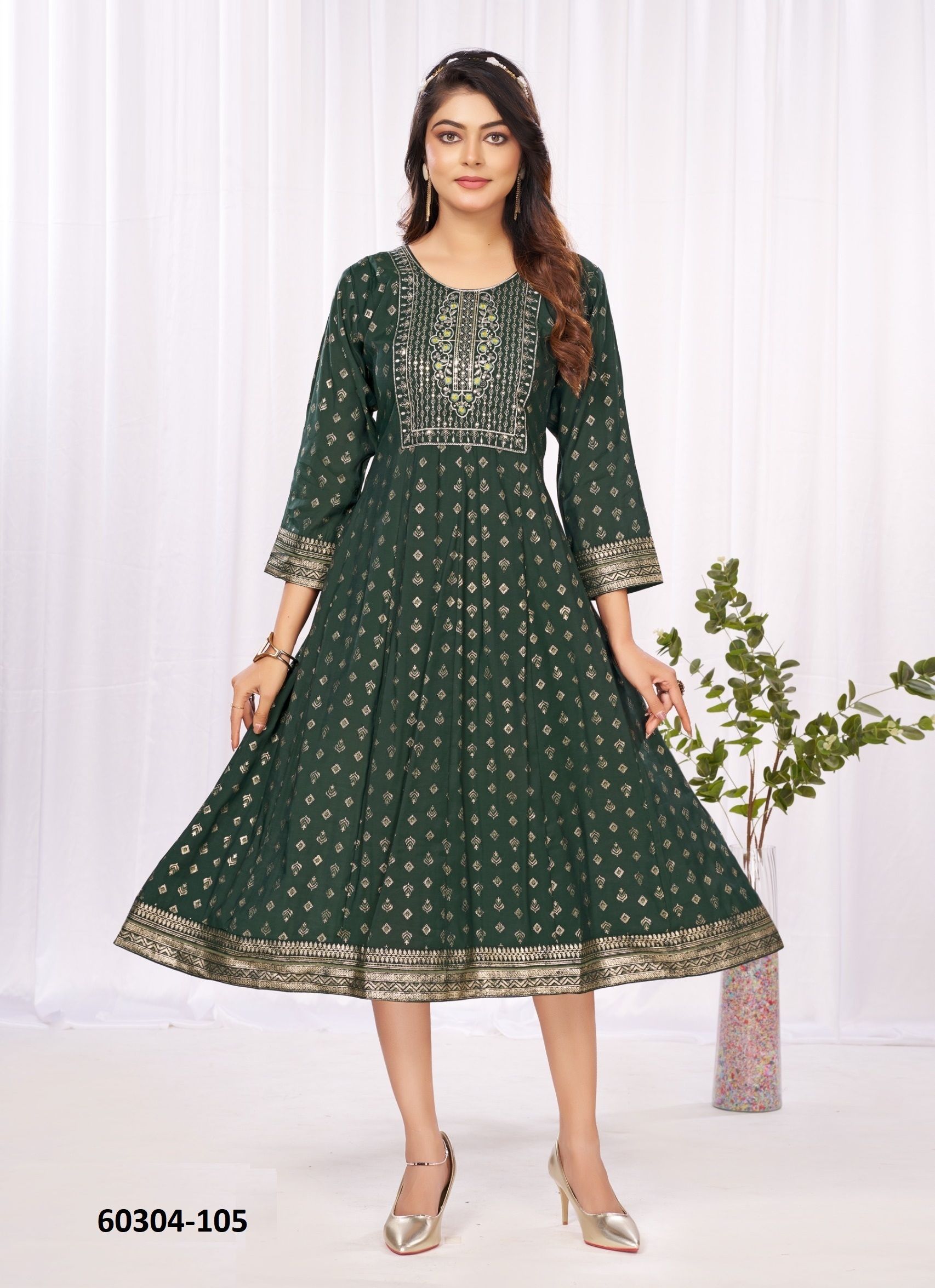 BANIRA - Catalog # 60304 (Set of 6 Readymade Women's Kurtis / Tops) MADE IN INDIA BY DEE CEE BANIRA - Catalog # 60304 (Set of 6 Readymade Women's Kurtis / Tops) MADE IN INDIA BY DEE CEE