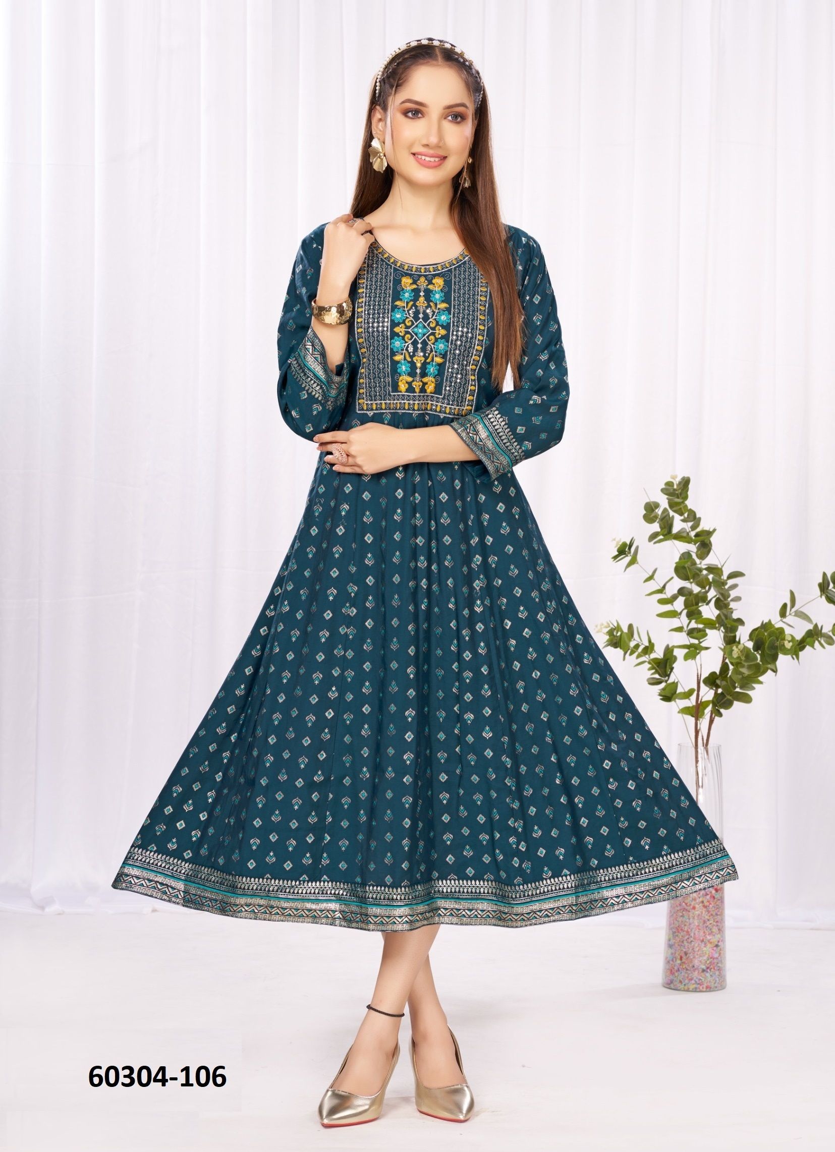 BANIRA - Catalog # 60304 (Set of 6 Readymade Women's Kurtis / Tops) MADE IN INDIA BY DEE CEE BANIRA - Catalog # 60304 (Set of 6 Readymade Women's Kurtis / Tops) MADE IN INDIA BY DEE CEE