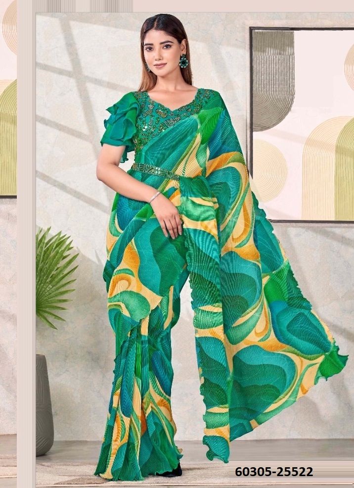 SHYLAA - Catalog # 60305 (Set of 9 Sarees) MADE IN INDIA BY MAHOTSAV