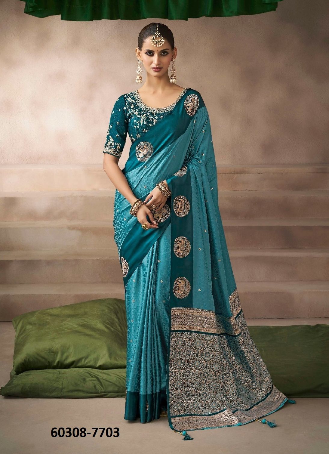 KALKI SILK - Catalog # 60308 (Set of 10 Sarees) MADE IN INDIA BY KIRA FASHIONS