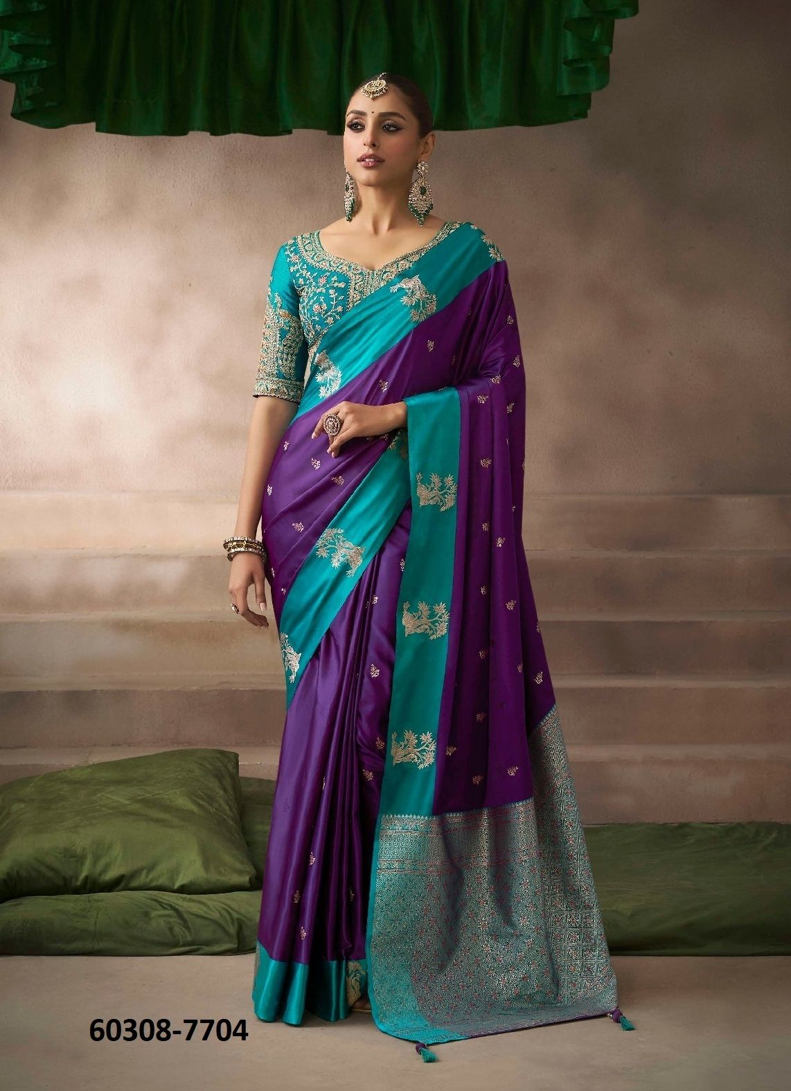 KALKI SILK - Catalog # 60308 (Set of 10 Sarees) MADE IN INDIA BY KIRA FASHIONS
