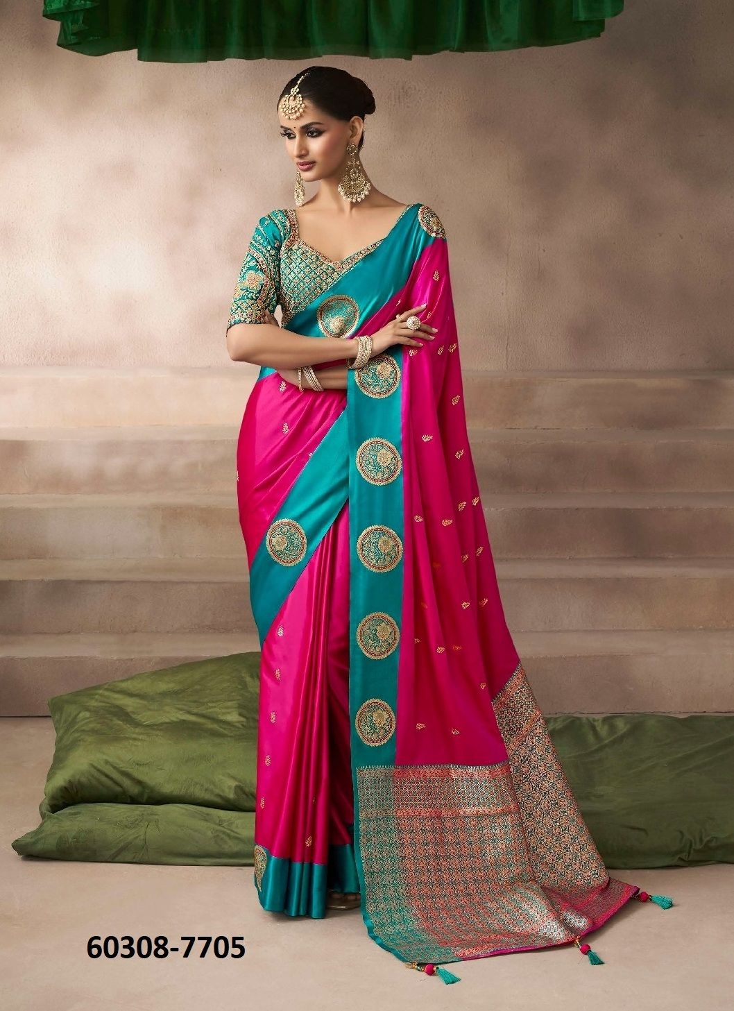 KALKI SILK - Catalog # 60308 (Set of 10 Sarees) MADE IN INDIA BY KIRA FASHIONS