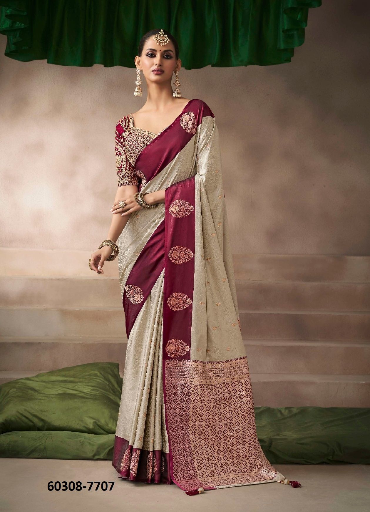 KALKI SILK - Catalog # 60308 (Set of 10 Sarees) MADE IN INDIA BY KIRA FASHIONS