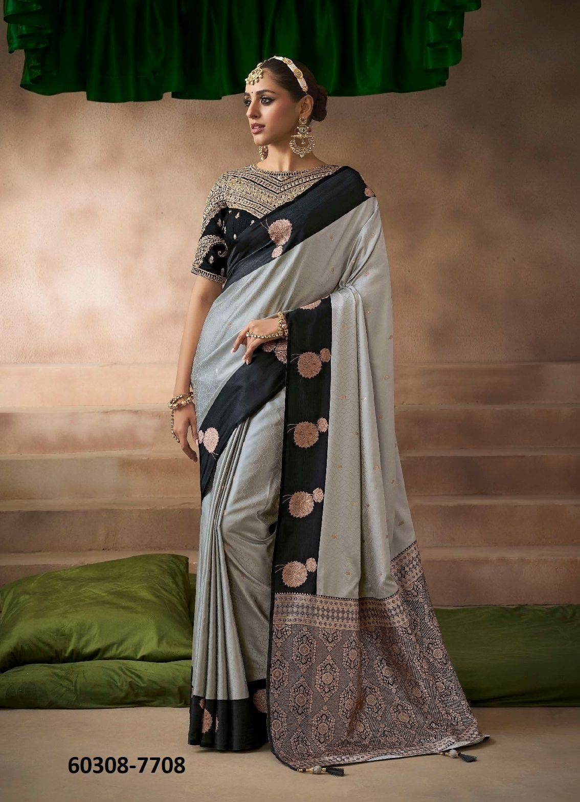 KALKI SILK - Catalog # 60308 (Set of 10 Sarees) MADE IN INDIA BY KIRA FASHIONS