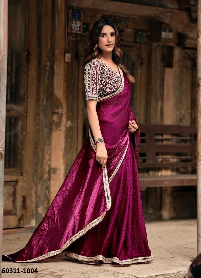 MANGOLIA 10 - Catalog # 60311 (Set of 6 Sarees) MADE IN INDIA BY KASHVI CREATIONS