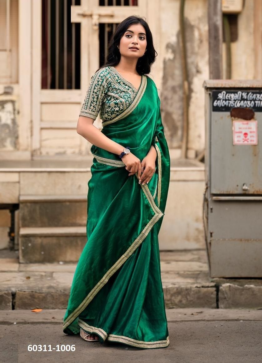 MANGOLIA 10 - Catalog # 60311 (Set of 6 Sarees) MADE IN INDIA BY KASHVI CREATIONS