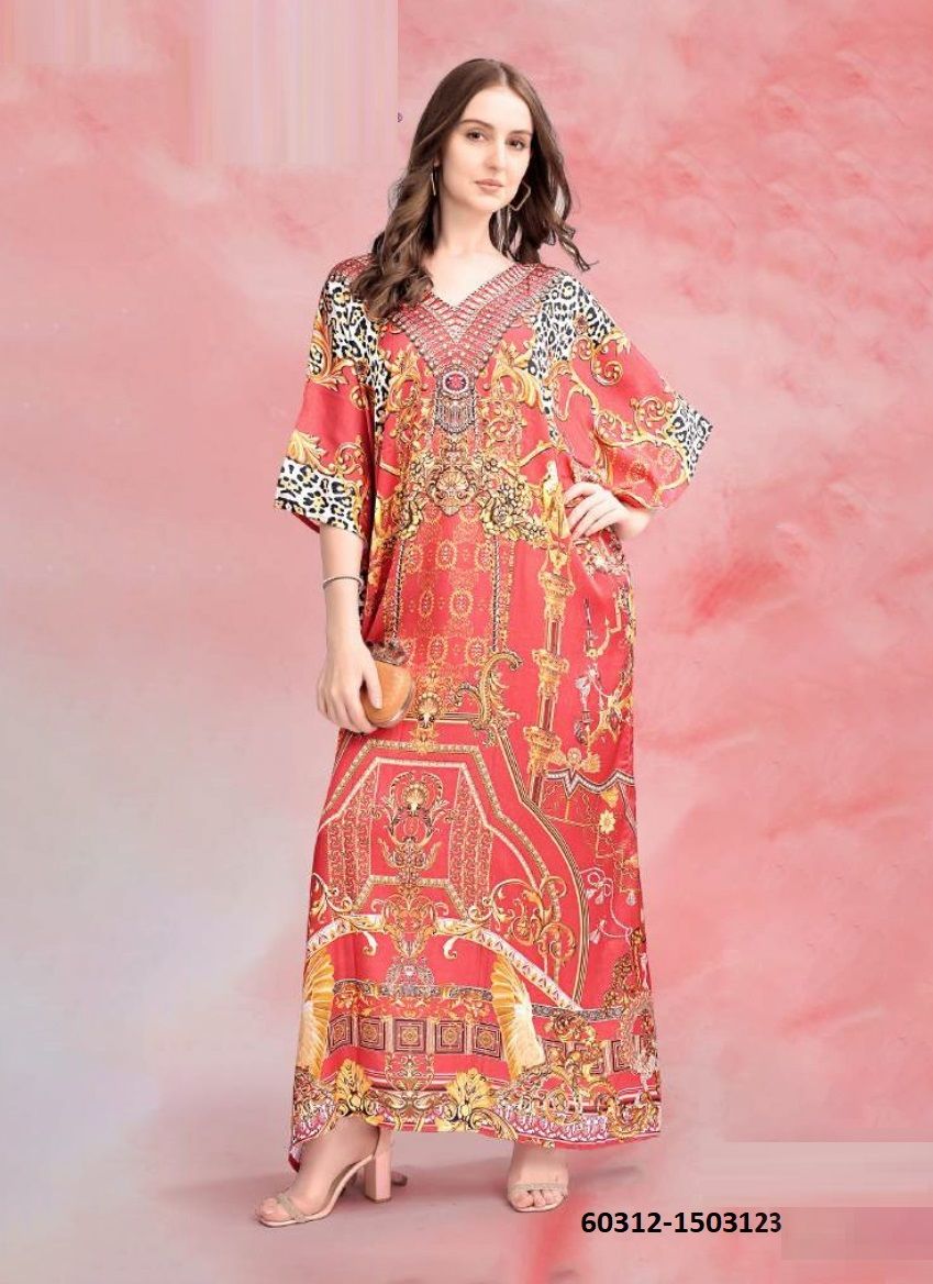 KAFTAN-E-NAZAKAT 15 - Catalog # 60312 (Set of 8 Kaftans / Ponchos) MADE IN INDIA BY DESI MUSE