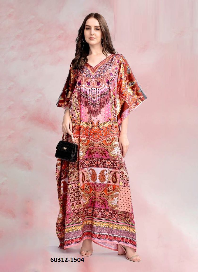 KAFTAN-E-NAZAKAT 15 - Catalog # 60312 (Set of 8 Kaftans / Ponchos) MADE IN INDIA BY DESI MUSE