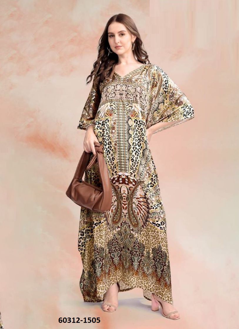 KAFTAN-E-NAZAKAT 15 - Catalog # 60312 (Set of 8 Kaftans / Ponchos) MADE IN INDIA BY DESI MUSE