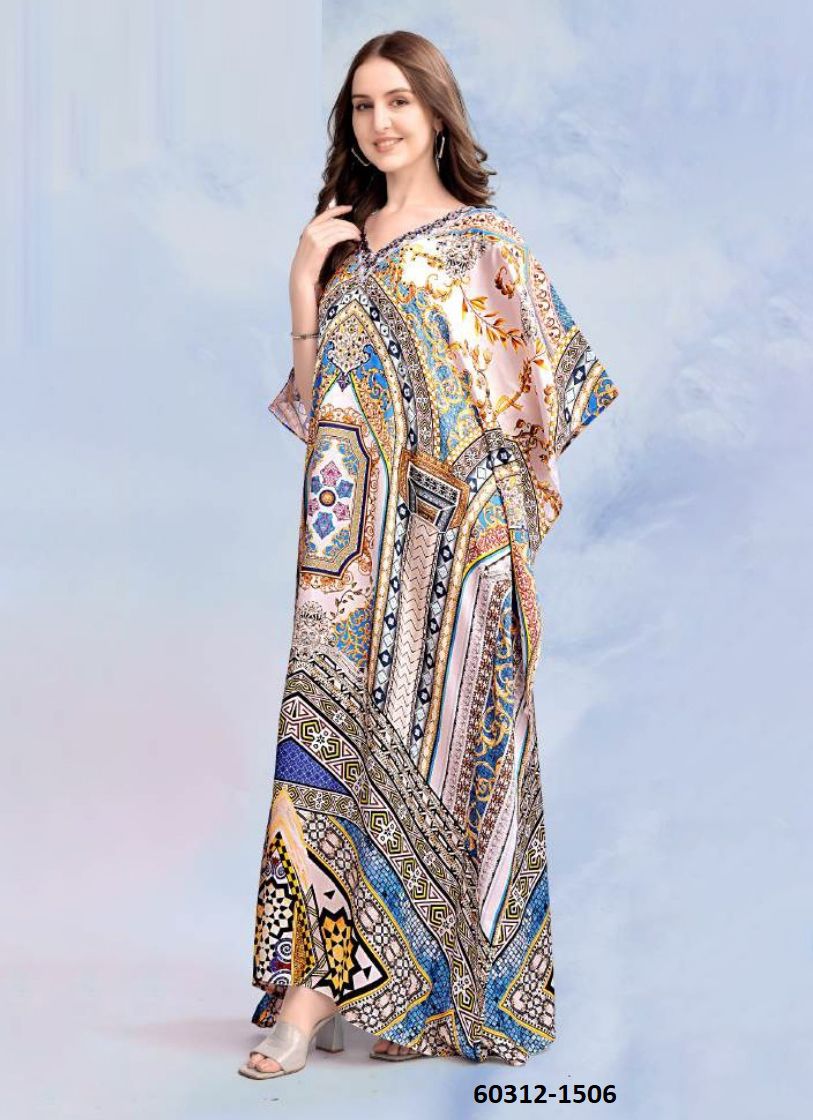 KAFTAN-E-NAZAKAT 15 - Catalog # 60312 (Set of 8 Kaftans / Ponchos) MADE IN INDIA BY DESI MUSE
