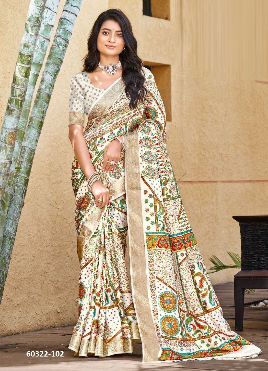 DASTOOR - Catalog # 60322 (Set of 8 Sarees) MADE IN INDIA BY KASHVI CREATIONS