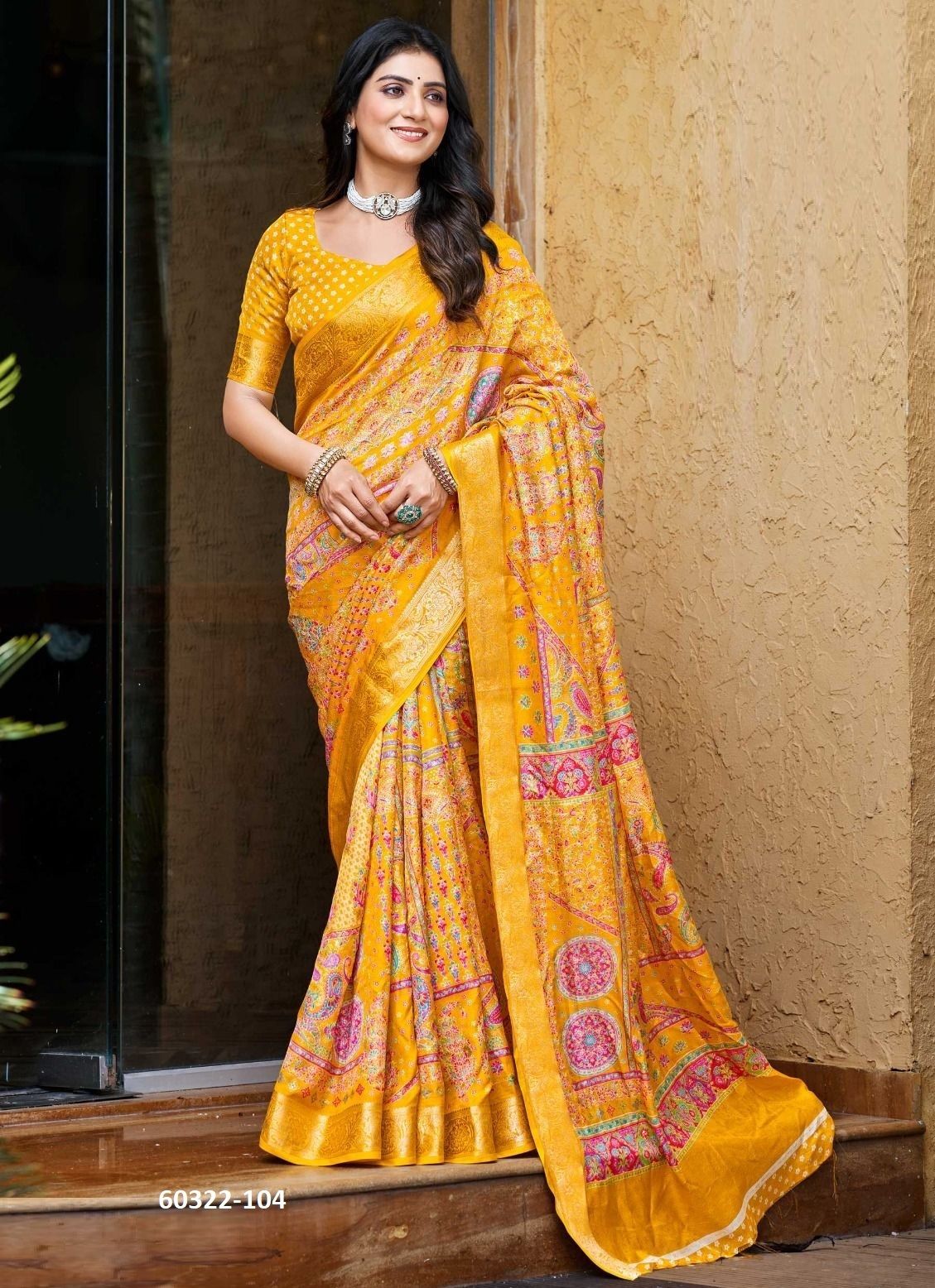 DASTOOR - Catalog # 60322 (Set of 8 Sarees) MADE IN INDIA BY KASHVI CREATIONS