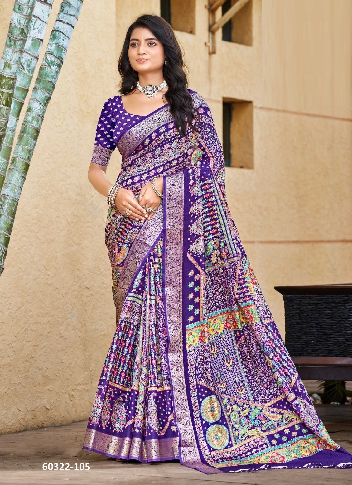 DASTOOR - Catalog # 60322 (Set of 8 Sarees) MADE IN INDIA BY KASHVI CREATIONS