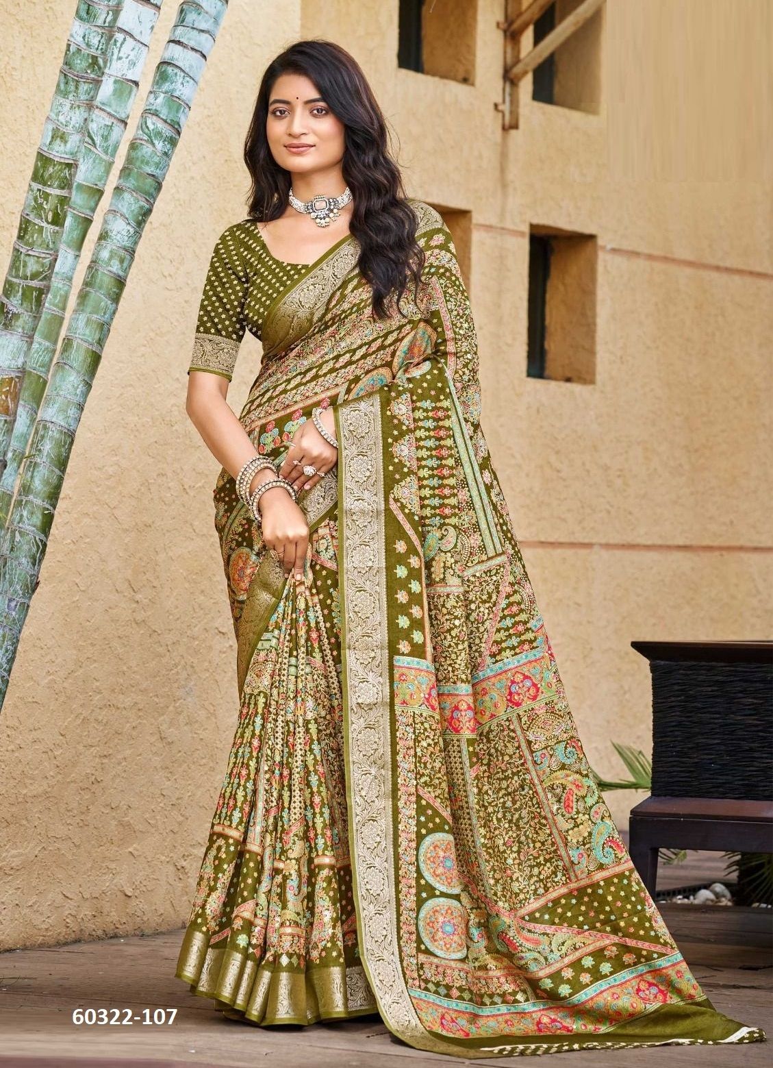 DASTOOR - Catalog # 60322 (Set of 8 Sarees) MADE IN INDIA BY KASHVI CREATIONS