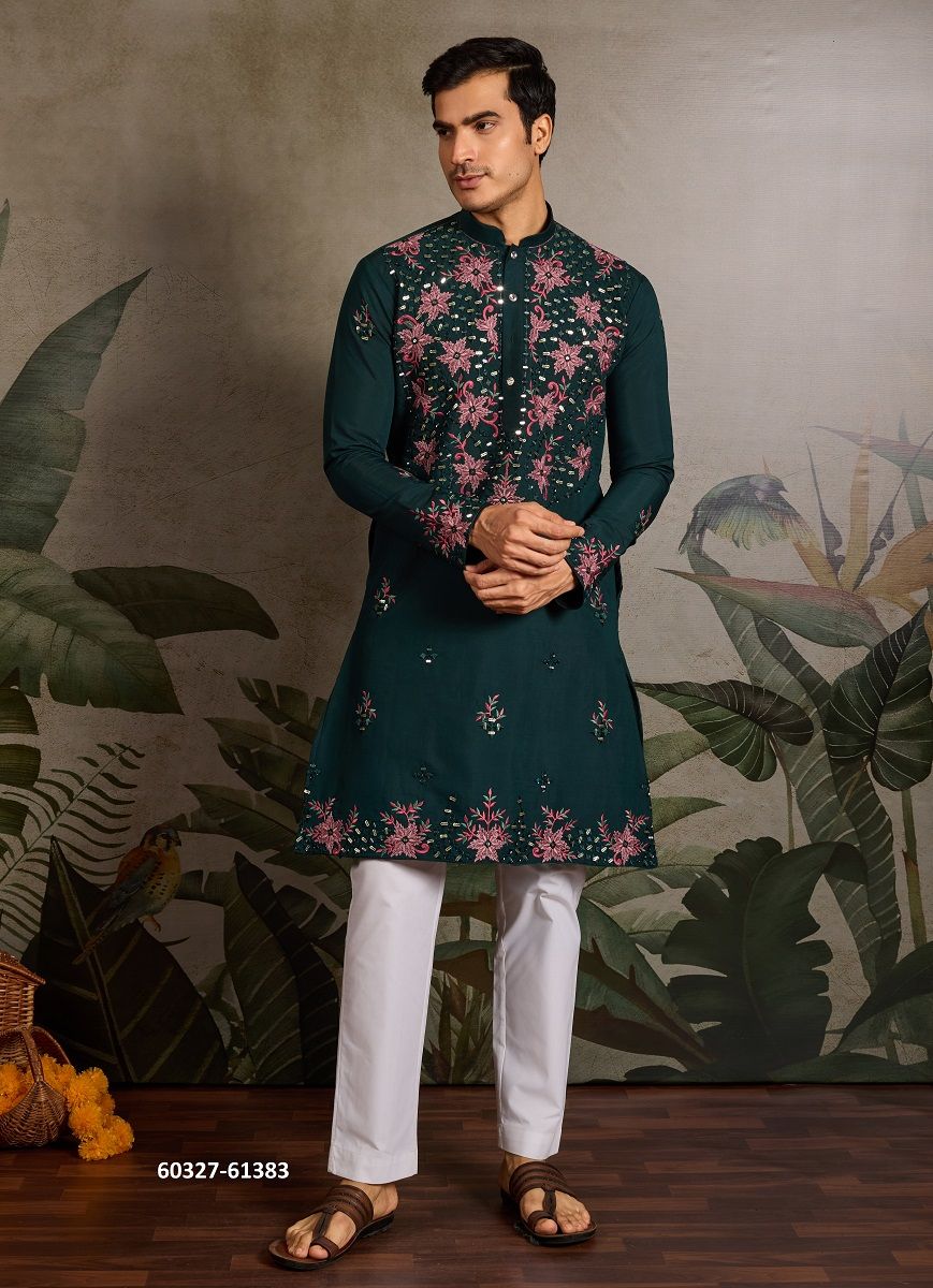 VIVAAH VIRASAT 2 - Catalog # 60327 (Set of 6 Men's Ethnic Wear) MADE IN INDIA BY MEHERIYA