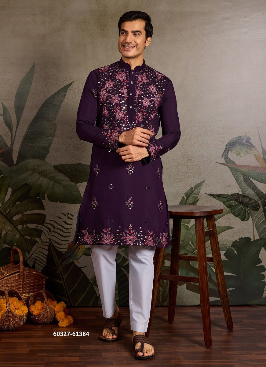 VIVAAH VIRASAT 2 - Catalog # 60327 (Set of 6 Men's Ethnic Wear) MADE IN INDIA BY MEHERIYA