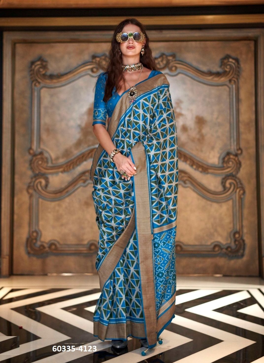 MEENA KUMARI - Catalog # 60335 (Set of 6 Sarees) MADE IN INDIA BY KRESHVA