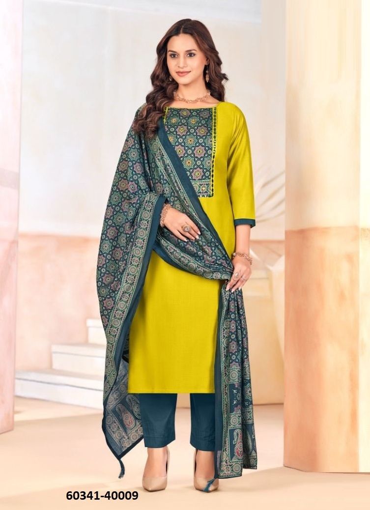 AJJRAK GOLD 2 - Catalog # 60341 (Set of 12 Readymade Salwar Suits) MADE IN INDIA BY JAGRAASA AJJRAK GOLD 2 - Catalog # 60341 (Set of 12 Readymade Salwar Suits) MADE IN INDIA BY JAGRAASA