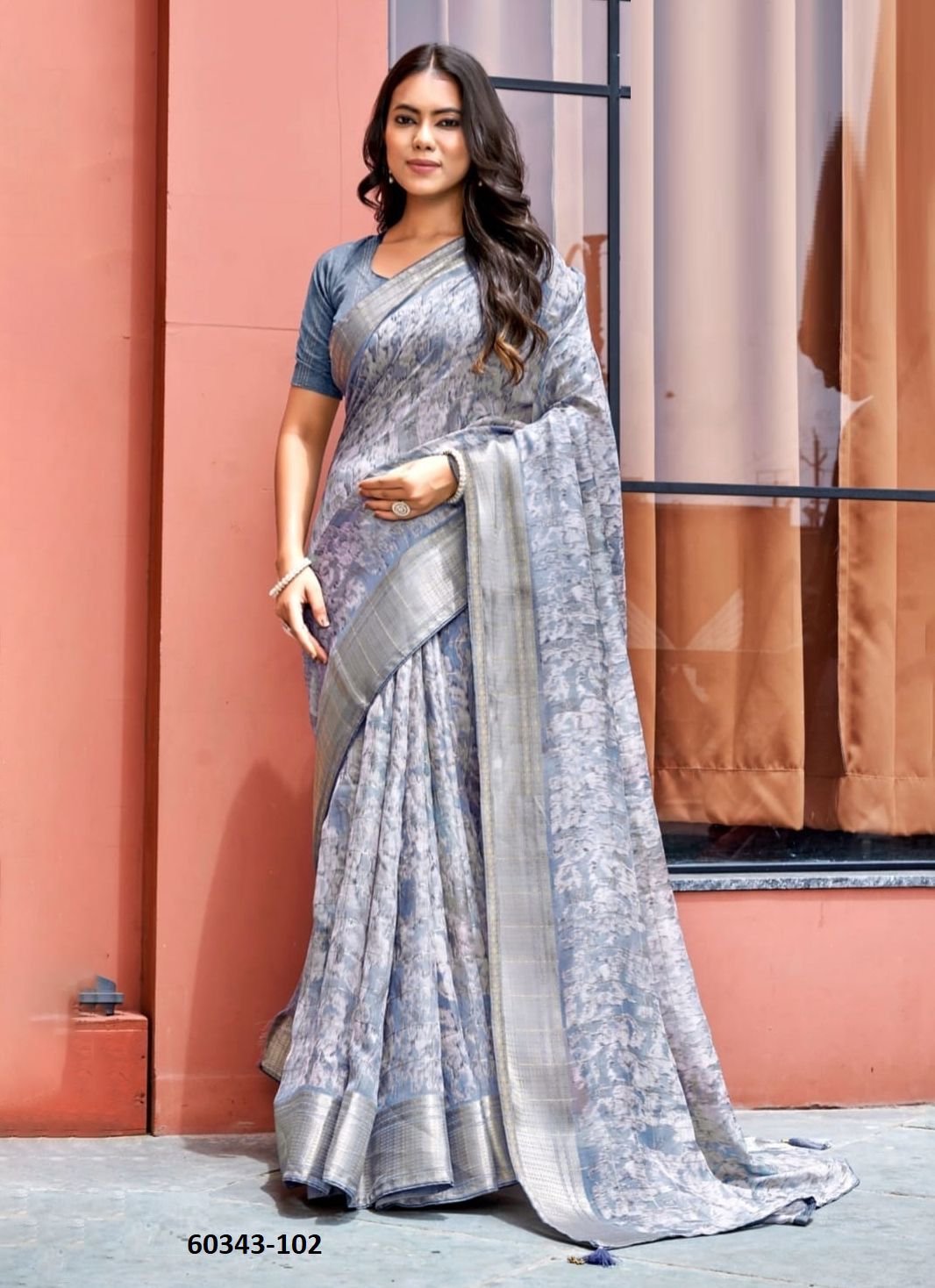 VRINDA - Catalog # 60343 (Set of 8 Sarees) MADE IN INDIA BY KASHVI CREATIONS
