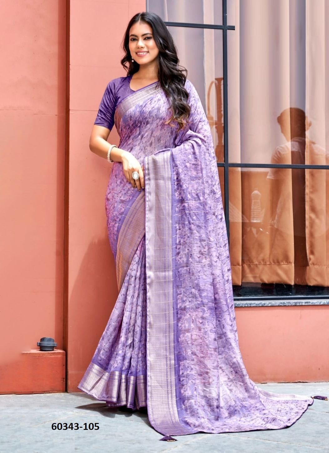 VRINDA - Catalog # 60343 (Set of 8 Sarees) MADE IN INDIA BY KASHVI CREATIONS
