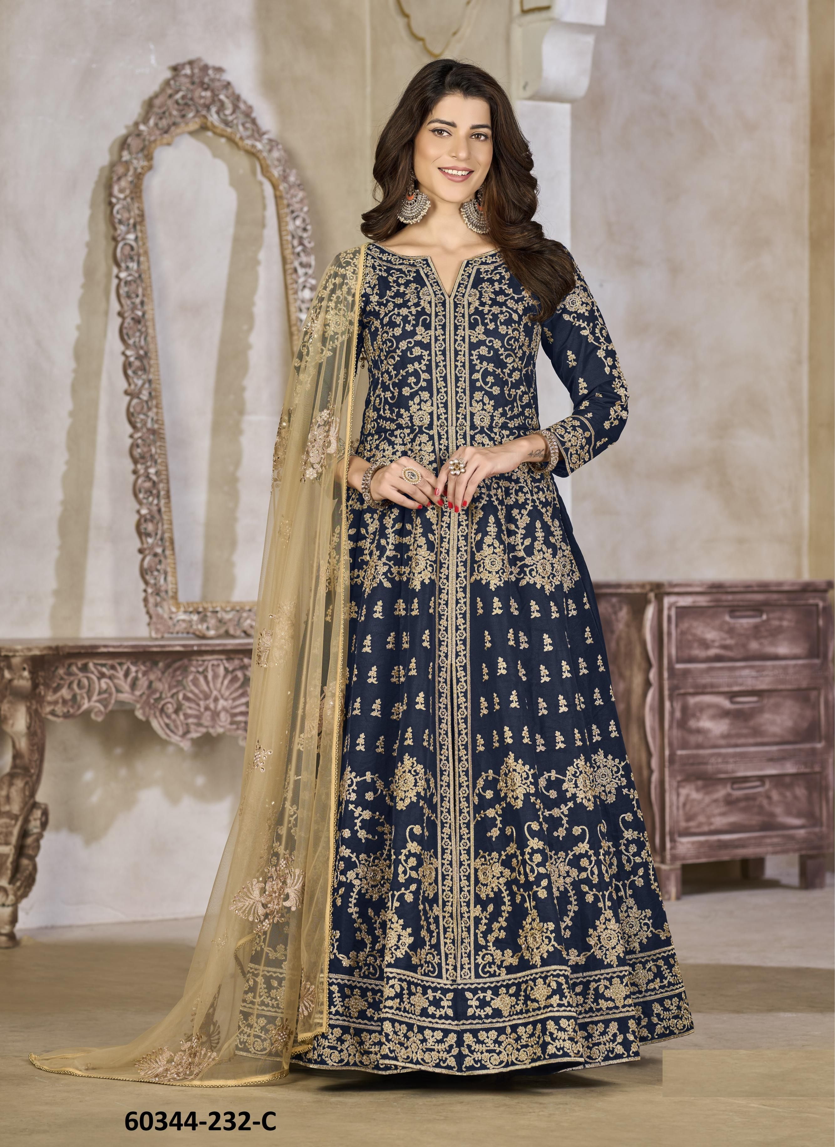 AANAYA 232 - Catalog # 60344 (Set of 5 Semi-Stitched / Un-Stitched Suits) MADE IN INDIA BY MEHERIYA AANAYA 232 - Catalog # 60344 (Set of 5 Semi-Stitched / Un-Stitched Suits) MADE IN INDIA BY MEHERIYA