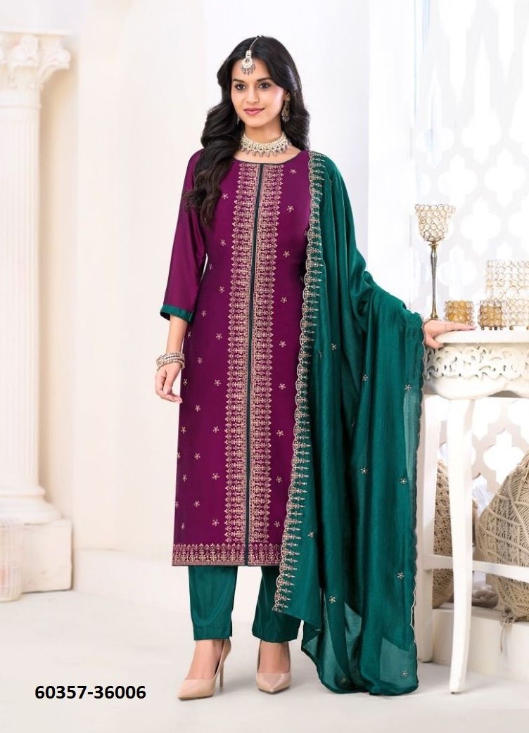 INAAYAT 2 - Catalog # 60357 (Set of 12 Readymade Salwar Suits) MADE IN INDIA BY DESI MUSE