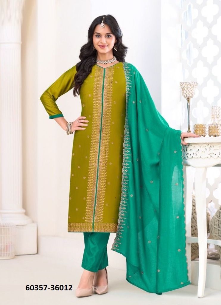 INAAYAT 2 - Catalog # 60357 (Set of 12 Readymade Salwar Suits) MADE IN INDIA BY DESI MUSE