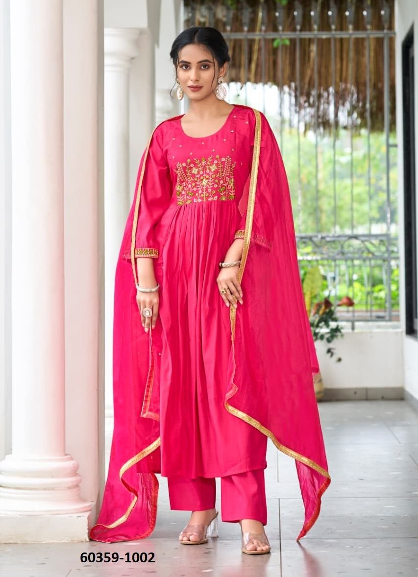GULZAR - Catalog # 60359 (Set of 6 Readymade Salwar Suits) MADE IN INDIA BY OSSM