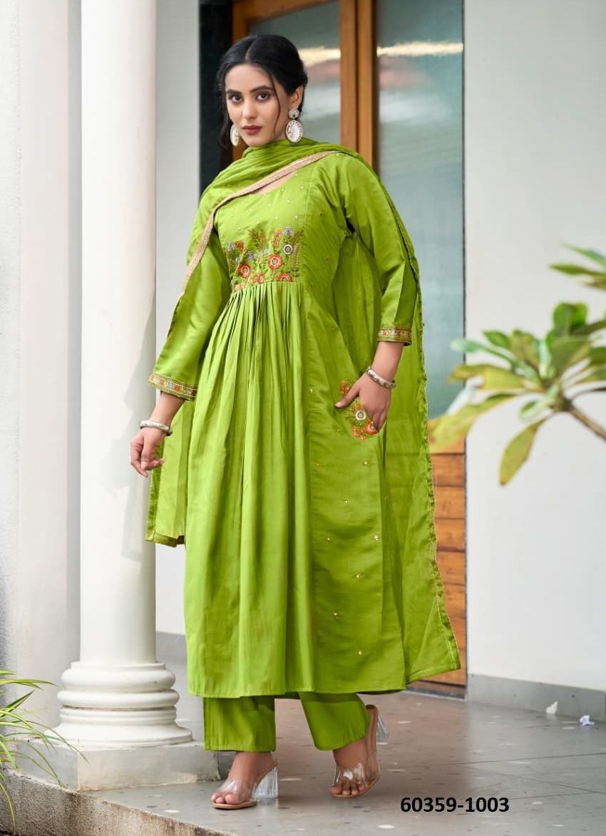 GULZAR - Catalog # 60359 (Set of 6 Readymade Salwar Suits) MADE IN INDIA BY OSSM