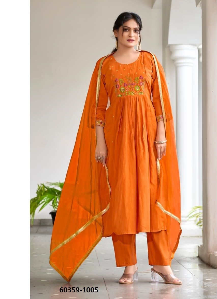 GULZAR - Catalog # 60359 (Set of 6 Readymade Salwar Suits) MADE IN INDIA BY OSSM