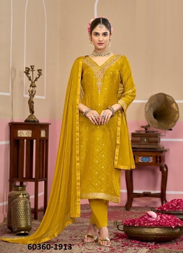 MILLIE - Catalog # 60360 (Set of 4 Semi-Stitched / Un-Stitched Suits) MADE IN INDIA BY FOUR DOTS