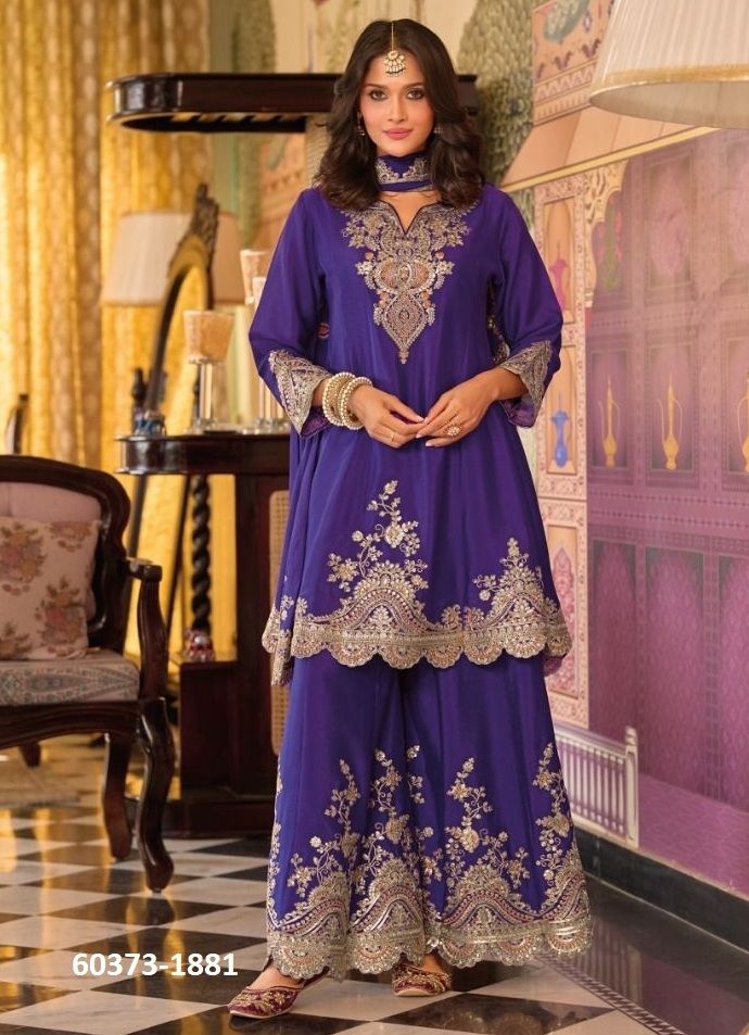 KALISTA - Catalog # 60373 (Set of 3 Readymade Salwar Suits) MADE IN INDIA BY EBA LIFESTYLE