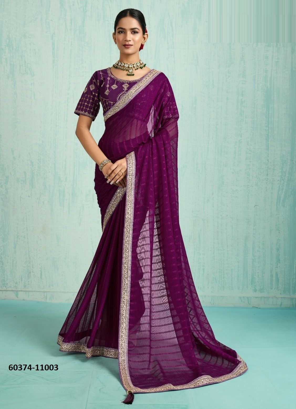 ADRA - Catalog # 60374 (Set of 6 Sarees) MADE IN INDIA BY SUMA DESIGNER ADRA - Catalog # 60374 (Set of 6 Sarees) MADE IN INDIA BY SUMA DESIGNER