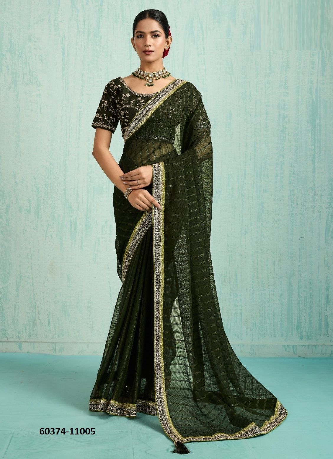 ADRA - Catalog # 60374 (Set of 6 Sarees) MADE IN INDIA BY SUMA DESIGNER ADRA - Catalog # 60374 (Set of 6 Sarees) MADE IN INDIA BY SUMA DESIGNER
