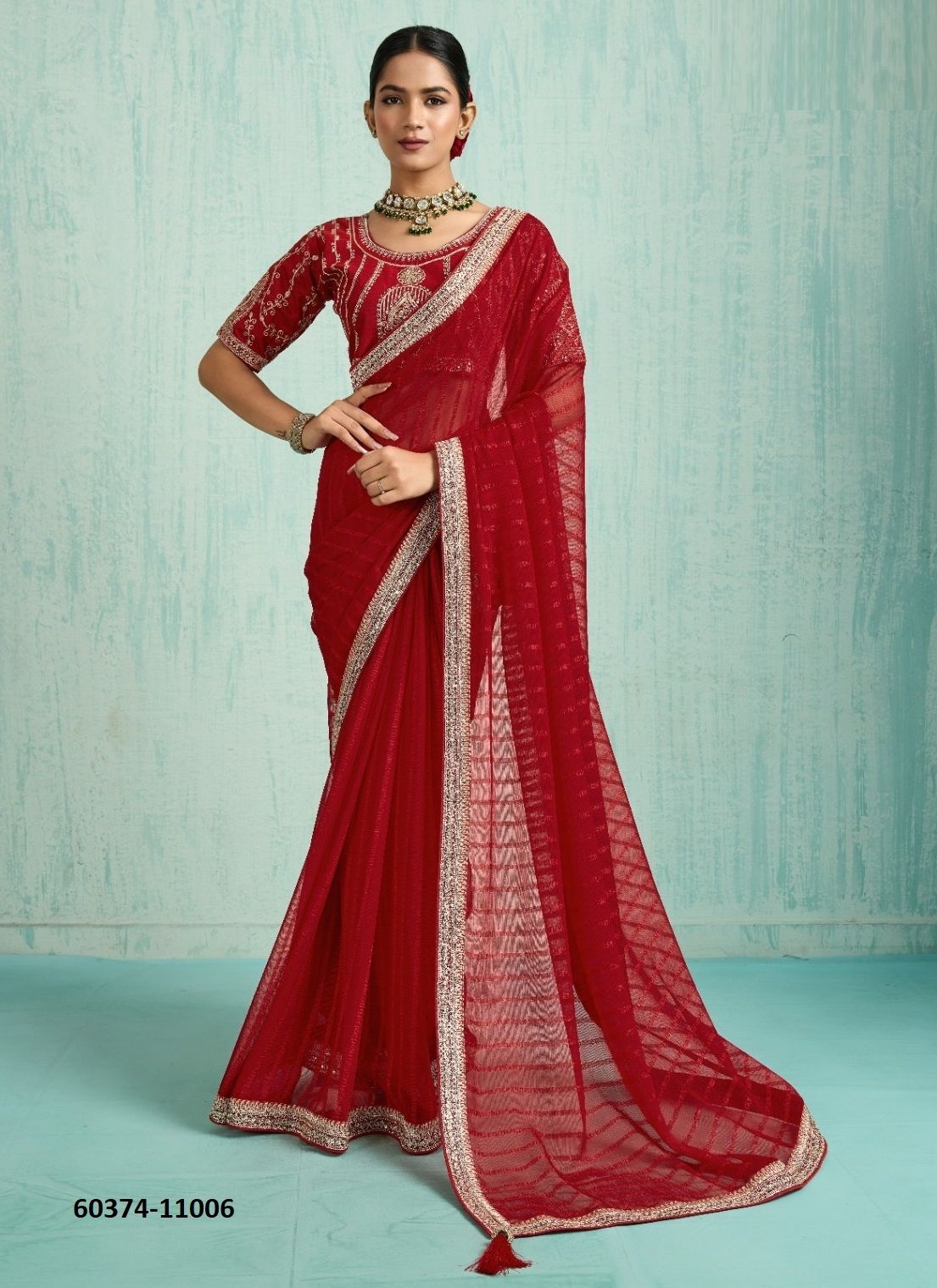 ADRA - Catalog # 60374 (Set of 6 Sarees) MADE IN INDIA BY SUMA DESIGNER ADRA - Catalog # 60374 (Set of 6 Sarees) MADE IN INDIA BY SUMA DESIGNER
