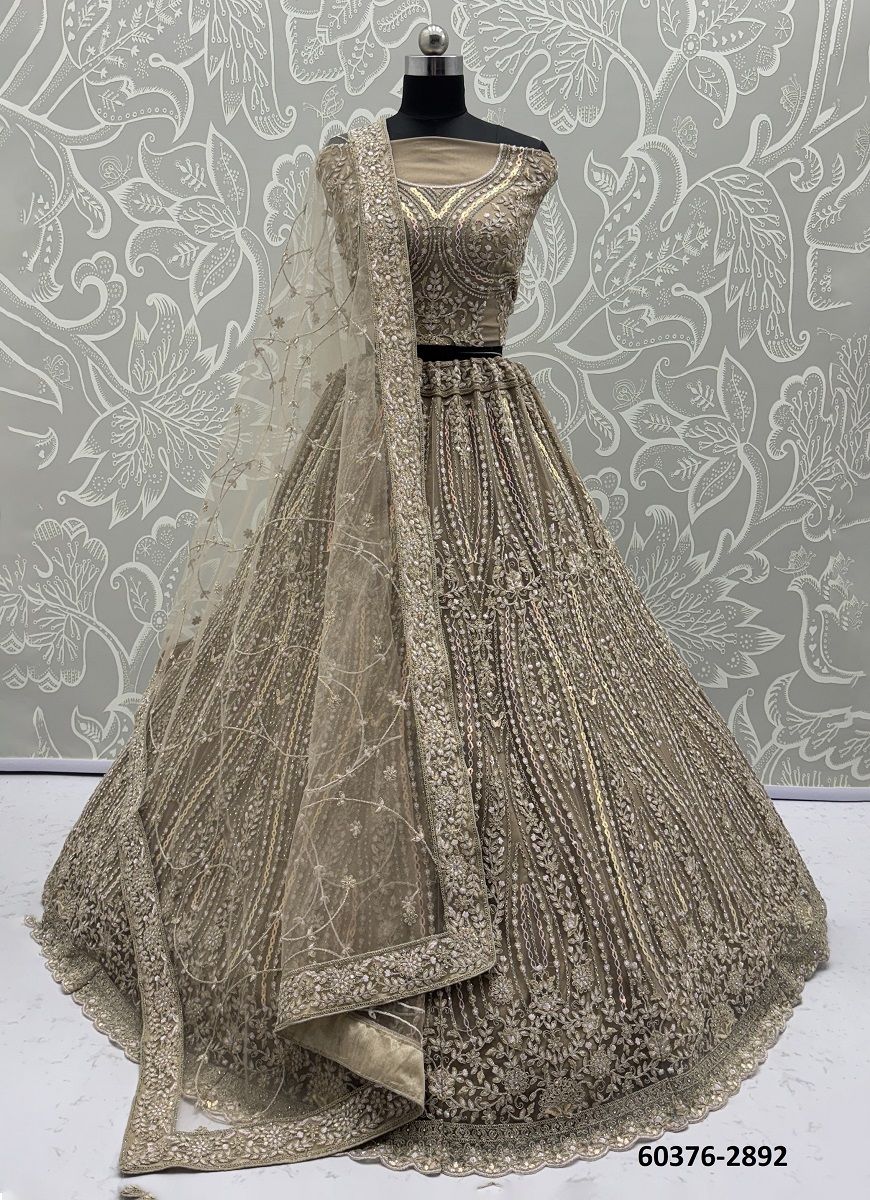 BRIDAL WEAR 2891-2899 - Catalog # 60376 (Set of 17 Semi-Stitched Lehengas) MADE IN INDIA BY MEHERIYA