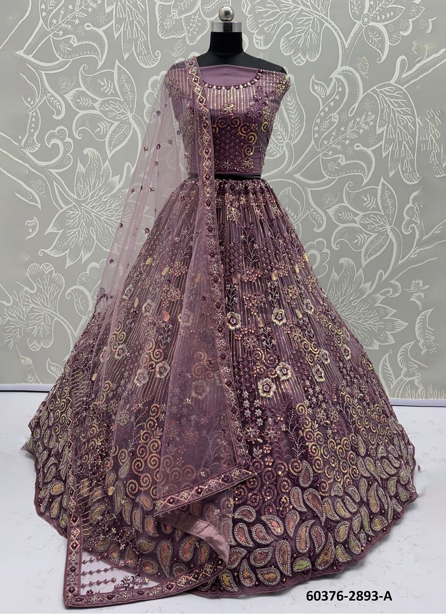 BRIDAL WEAR 2891-2899 - Catalog # 60376 (Set of 17 Semi-Stitched Lehengas) MADE IN INDIA BY MEHERIYA