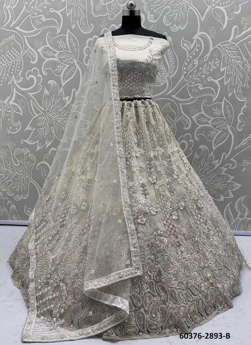 BRIDAL WEAR 2891-2899 - Catalog # 60376 (Set of 17 Semi-Stitched Lehengas) MADE IN INDIA BY MEHERIYA