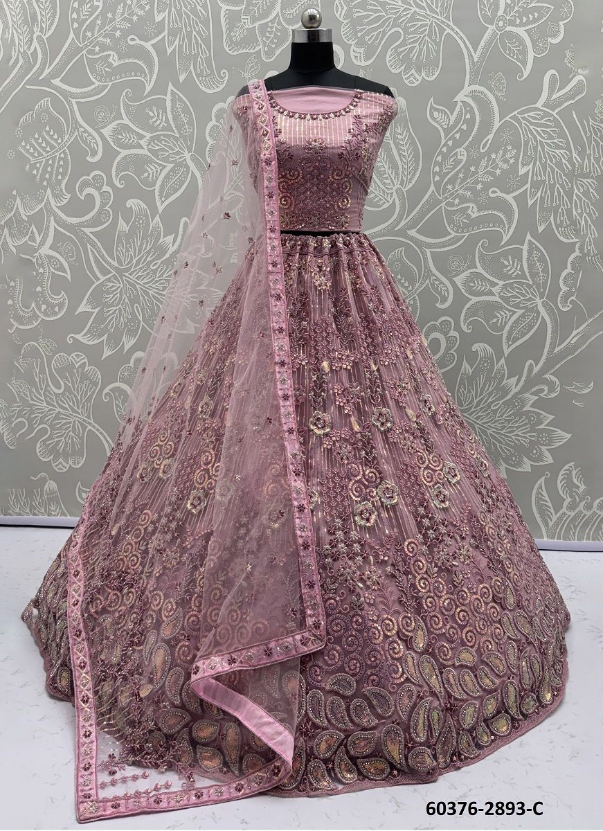 BRIDAL WEAR 2891-2899 - Catalog # 60376 (Set of 17 Semi-Stitched Lehengas) MADE IN INDIA BY MEHERIYA