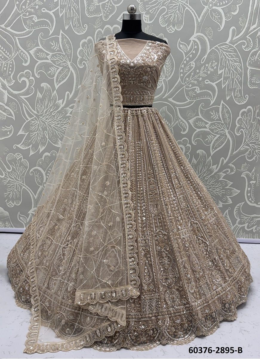 BRIDAL WEAR 2891-2899 - Catalog # 60376 (Set of 17 Semi-Stitched Lehengas) MADE IN INDIA BY MEHERIYA