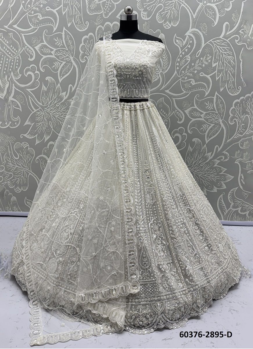 BRIDAL WEAR 2891-2899 - Catalog # 60376 (Set of 17 Semi-Stitched Lehengas) MADE IN INDIA BY MEHERIYA