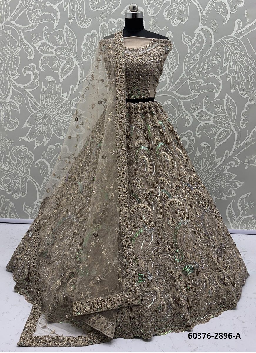 BRIDAL WEAR 2891-2899 - Catalog # 60376 (Set of 17 Semi-Stitched Lehengas) MADE IN INDIA BY MEHERIYA