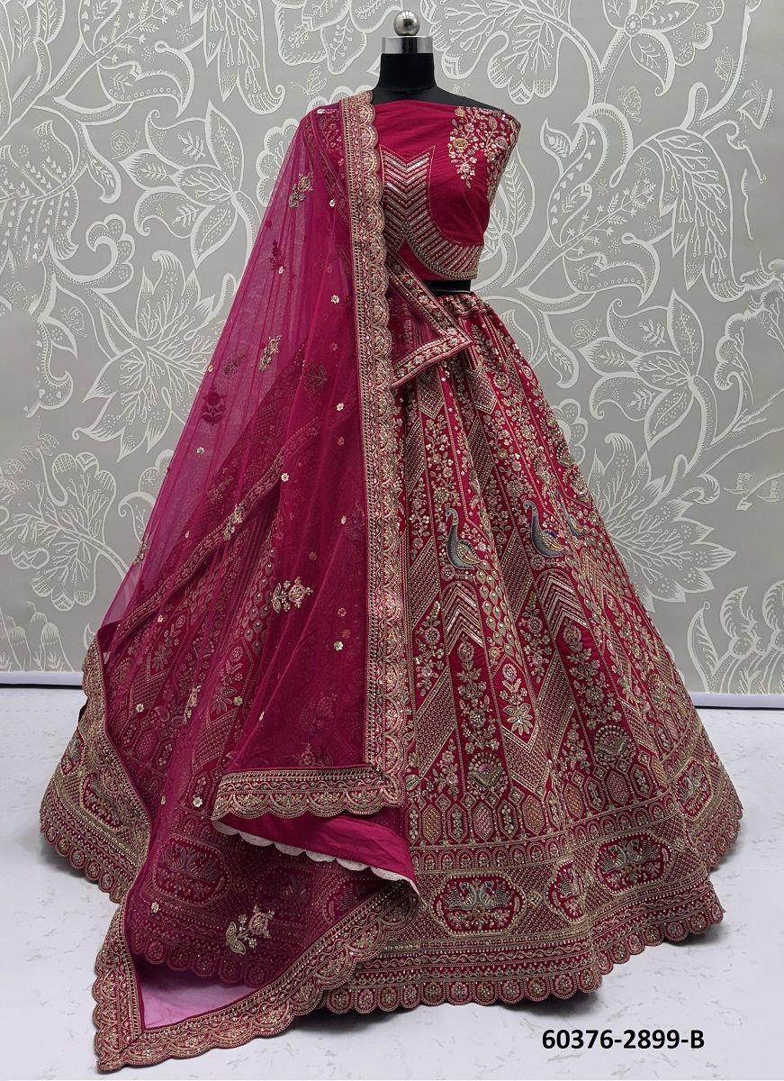 BRIDAL WEAR 2891-2899 - Catalog # 60376 (Set of 17 Semi-Stitched Lehengas) MADE IN INDIA BY MEHERIYA