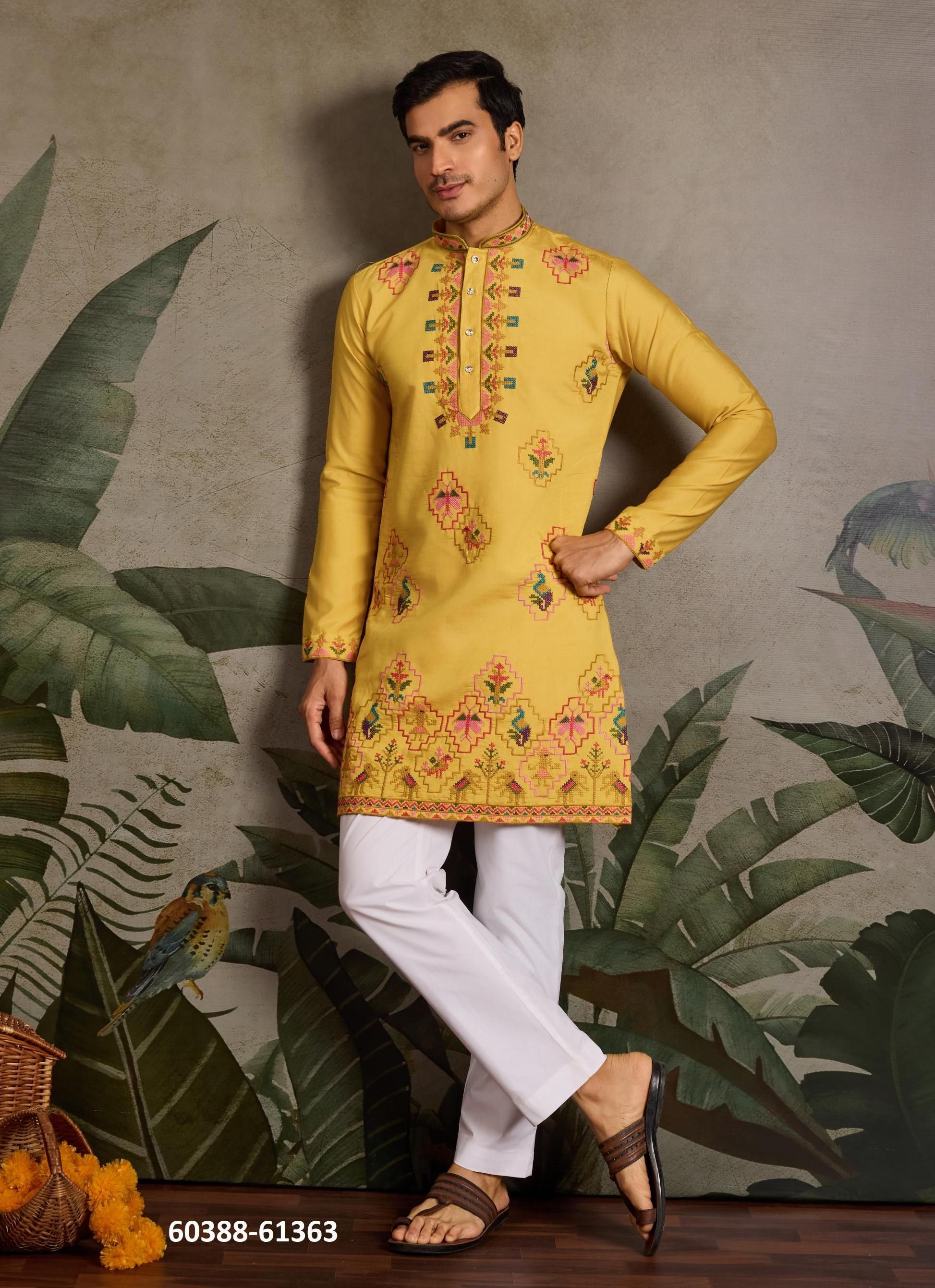 RAJWADI RAAS 1 - Catalog # 60388 (Set of 6 Men's Ethnic Wear) MADE IN INDIA BY AABHARAN