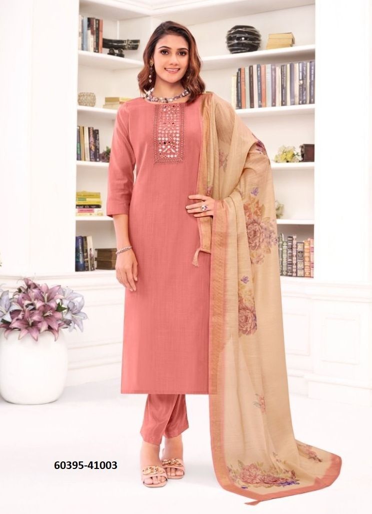 VARNIKA - Catalog # 60395 (Set of 12 Readymade Salwar Suits) MADE IN INDIA BY JAGRAASA