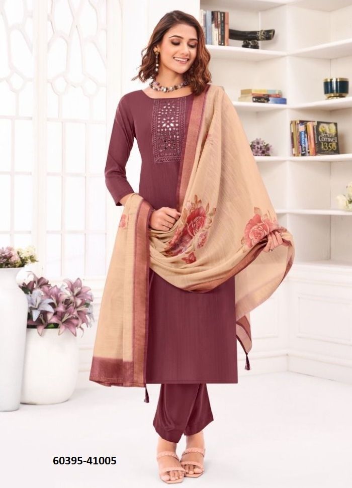 VARNIKA - Catalog # 60395 (Set of 12 Readymade Salwar Suits) MADE IN INDIA BY JAGRAASA