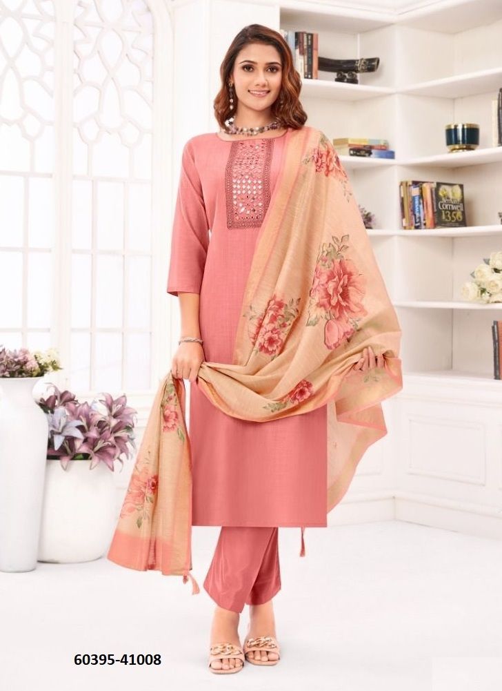 VARNIKA - Catalog # 60395 (Set of 12 Readymade Salwar Suits) MADE IN INDIA BY JAGRAASA