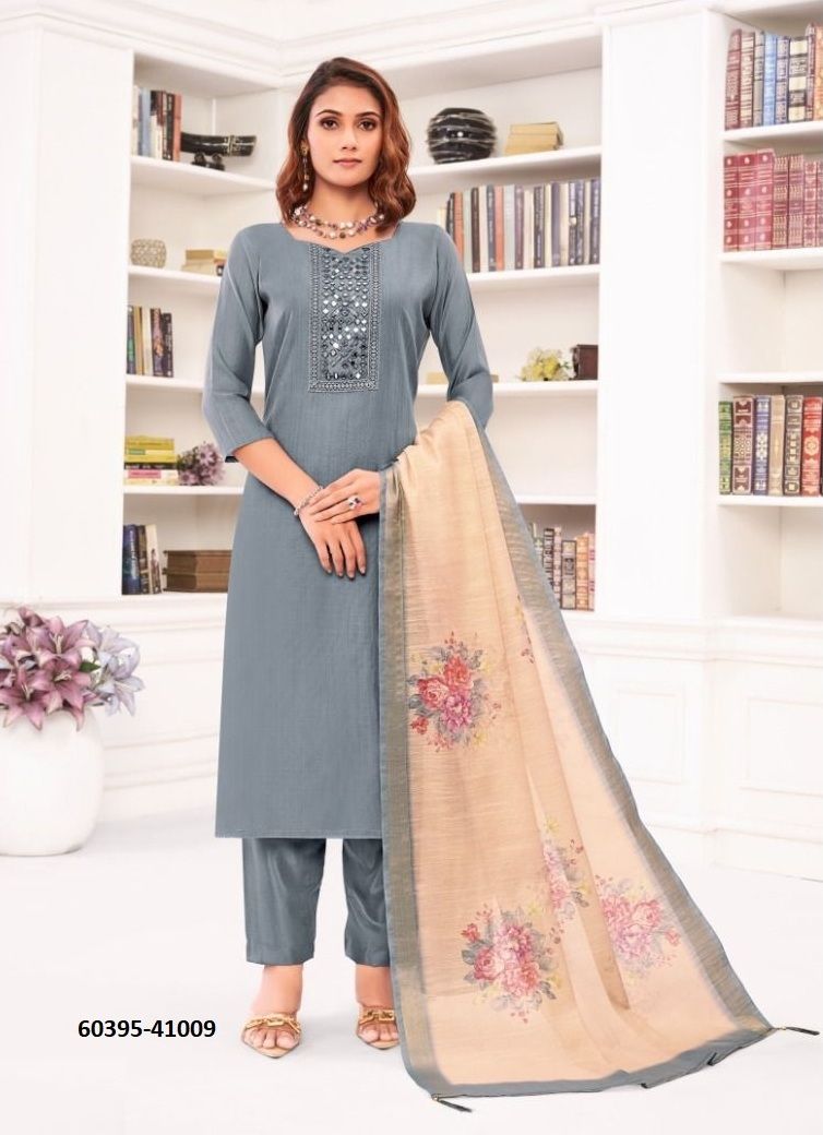 VARNIKA - Catalog # 60395 (Set of 12 Readymade Salwar Suits) MADE IN INDIA BY JAGRAASA