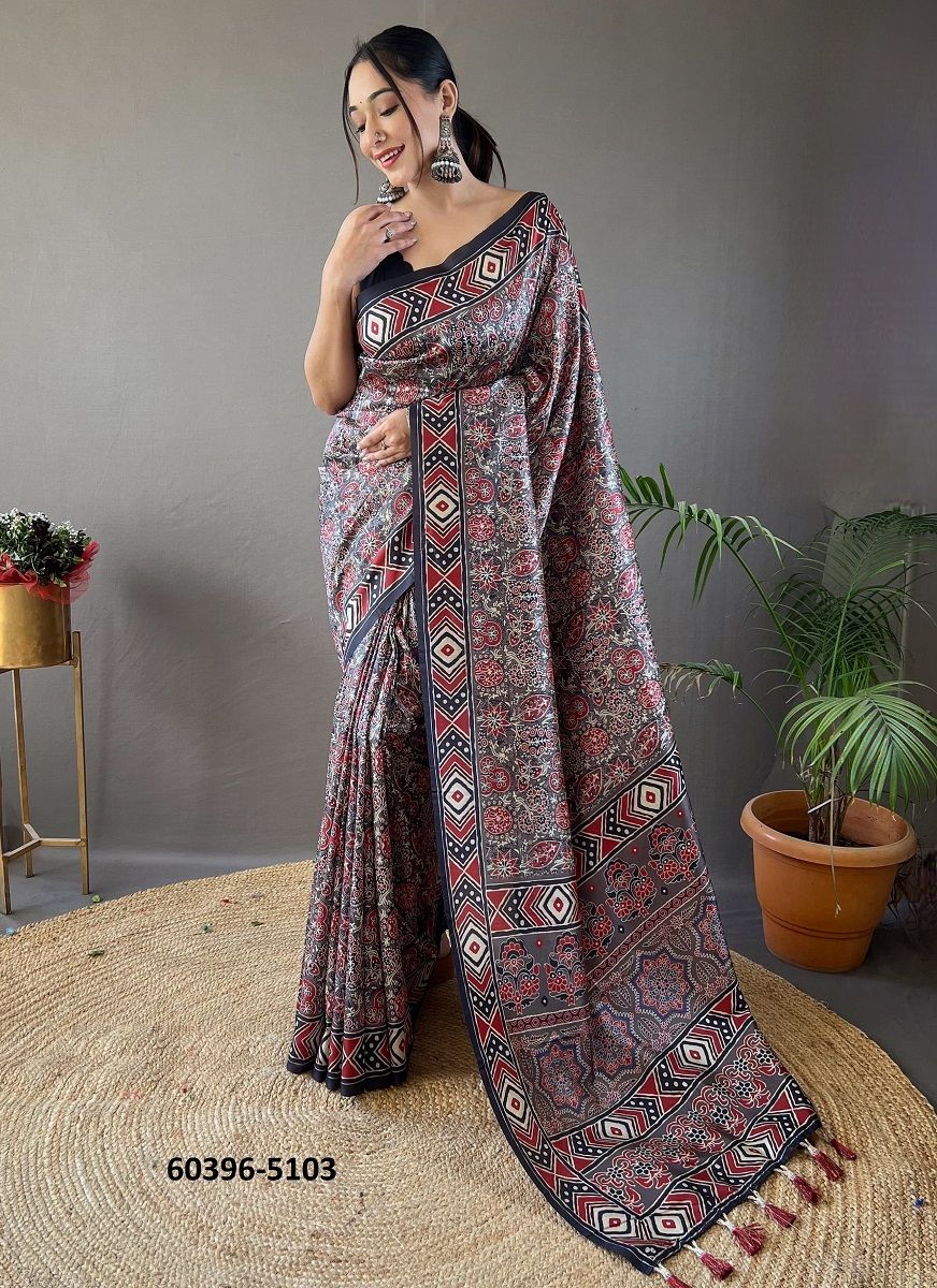KRISHNA - Catalog # 60396 (Set of 6 Sarees) MADE IN INDIA BY MEHERIYA