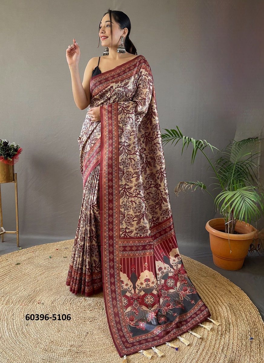 KRISHNA - Catalog # 60396 (Set of 6 Sarees) MADE IN INDIA BY MEHERIYA